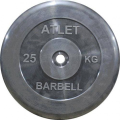 MB Barbell Atlet - 31 мм - 25 кг из каталога велотренажеров в Саратове по цене 7325 ₽