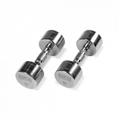 Bronze Gym 8 кг. BG-PA-DB-C08 из каталога хромированных гантелей в Саратове по цене 2720 ₽