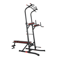 UnixFit Power Tower 150 со скамьей из каталога стоек турник брусья-пресс в Саратове по цене 25420 ₽
