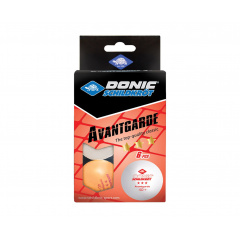 Donic AVANTGARDE 3* 40+, 6 штук, белый + оранжевый из каталога мячей для настольного тенниса в Саратове по цене 490 ₽
