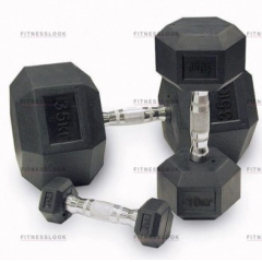 Body Solid гексагональная 12 кг из каталога обрезиненных гантелей в Саратове по цене 4510 ₽