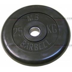 MB Barbell черный - 30 мм - 25 кг из каталога дисков для штанги с посадочным диаметром 30 мм.  в Саратове по цене 7428 ₽