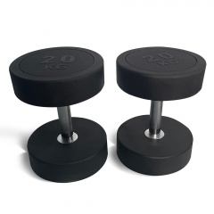 UnixFit PRO круглая 20 кг PRO DBRND20PBK из каталога обрезиненных гантелей в Саратове по цене 6720 ₽