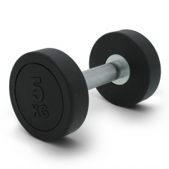 UnixFit PRO круглая 5 кг DBRND5PBK из каталога обрезиненных гантелей в Саратове по цене 1620 ₽