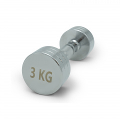 UnixFit PRO круглая 3 кг DBRND3PCE из каталога хромированных гантелей в Саратове по цене 1450 ₽