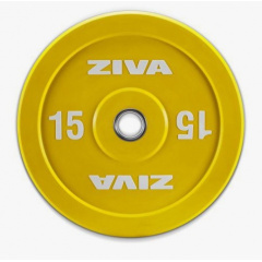 Ziva XP Competition Colored Rubber Bumper 15kg из каталога дисков для штанги с посадочным диаметром 50 мм. в Саратове по цене 16800 ₽