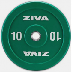 Ziva XP Competition Colored Rubber Bumper 10 kg из каталога дисков для штанги с посадочным диаметром 50 мм. в Саратове по цене 12400 ₽