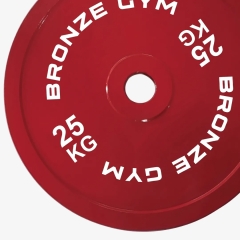 Bronze Gym для пауэрлифтинга красный 25 кг BGPLCL250 из каталога дисков (блинов) для штанг и гантелей в Саратове по цене 17790 ₽