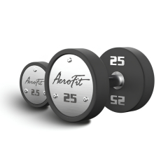 AeroFit AFPUDB2.5-25 набор полиуретановых гантелей, 2,5-25 кг, 10 пар, шаг 2,5 кг из каталога  в Саратове по цене 230600 ₽