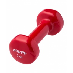 StarFit виниловая, 1 кг. красная из каталога гантелей для фитнеса в Саратове по цене 600 ₽