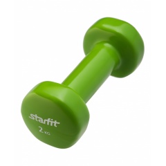 StarFit виниловая 2 кг, зеленая из каталога гантелей для фитнеса в Саратове по цене 1190 ₽