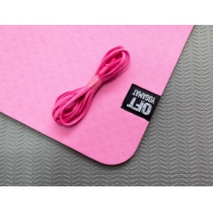 6 мм двухслойный розовый FT-YGM6-2LT-PINK-BK в Саратове по цене 1860 ₽ в категории коврики для йоги и фитнеса Original FitTools